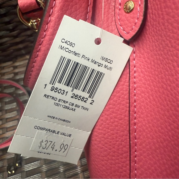 coach Small Town Bucket Bag In Colorblock With Stripe c4080 - Picture 7 of 9